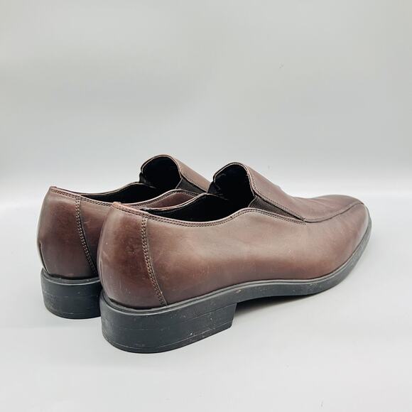 Cole Haan Shoes Mens 11 Brown Leather Slip On Oxford Dress Square Toe Classic main image 4